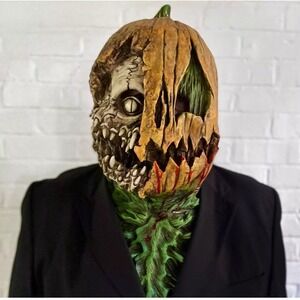 Zagone Studios Bad Ass Pumpkin Evil Gourd Skull Creepy Mask Hard To Find Badass